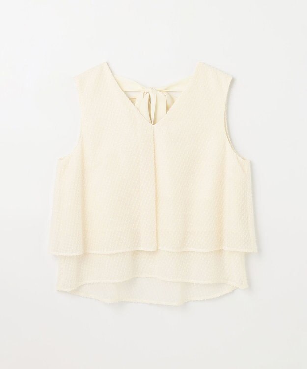 GRACE CONTINENTAL シフォンカットジャガードトップ キナリ