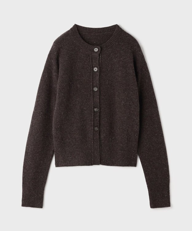 GRACE CONTINENTAL ネップニットカーディガン ブラウン