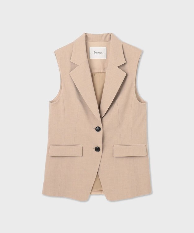 GRACE CONTINENTAL バックチュールジレ ベージュ