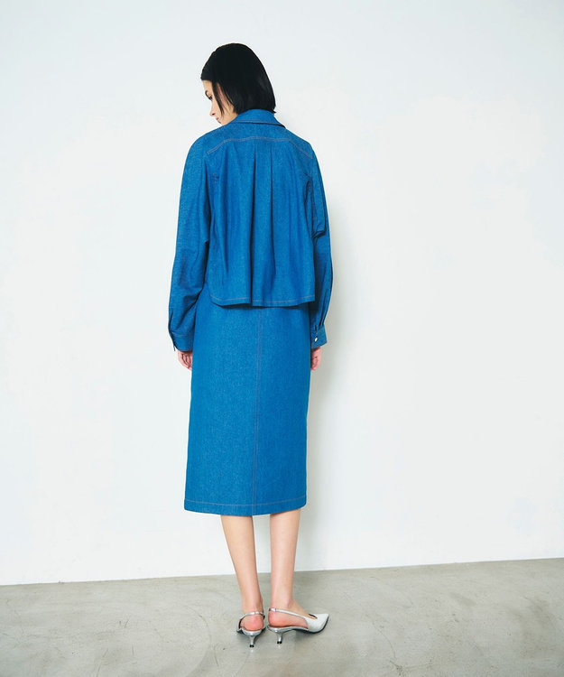 GRACE CONTINENTAL セットデニムワンピース サックス