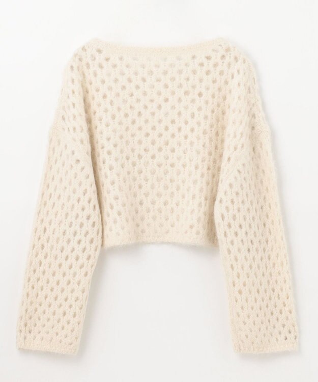 GRACE CONTINENTAL アルパカメッシュニットトップ キナリ