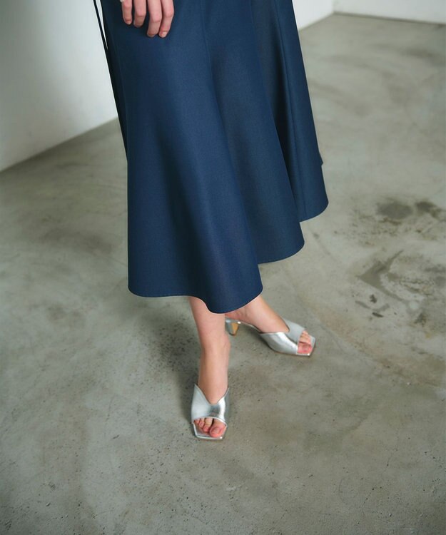 GRACE CONTINENTAL サテンマーメイドスカート ネイビー