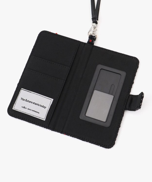 GRACE CONTINENTAL Fabricスマホケース グレー