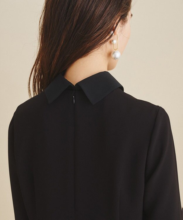 GRACE CONTINENTAL ダブルクロスドレス ブラック