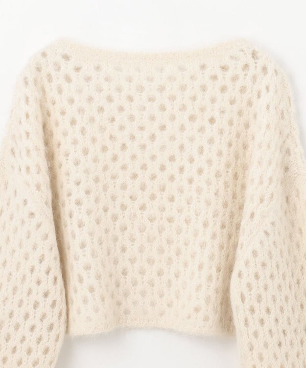 GRACE CONTINENTAL アルパカメッシュニットトップ キナリ