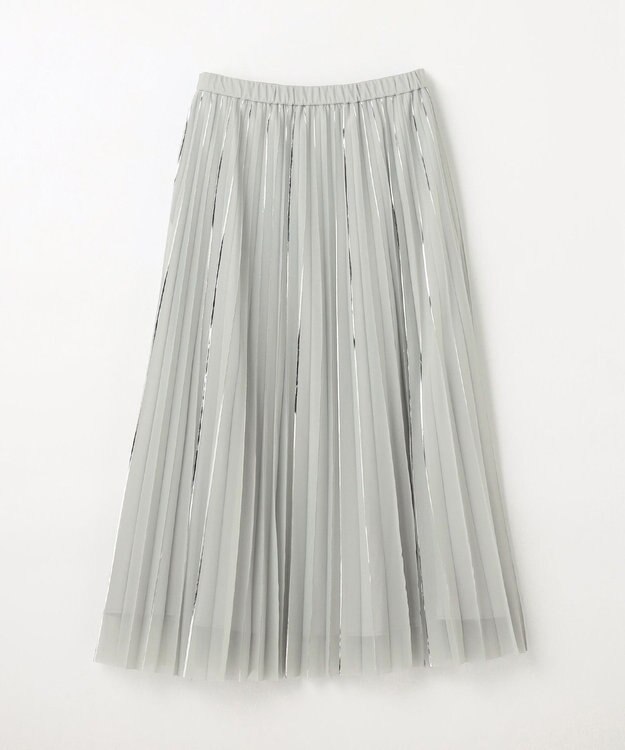 GRACE CONTINENTAL フォイルラインプリーツスカート グレー