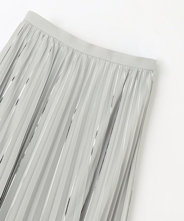 GRACE CONTINENTAL フォイルラインプリーツスカート グレー