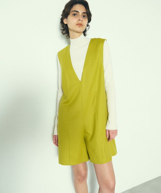 GRACE CONTINENTAL ショートサロペット イエロー
