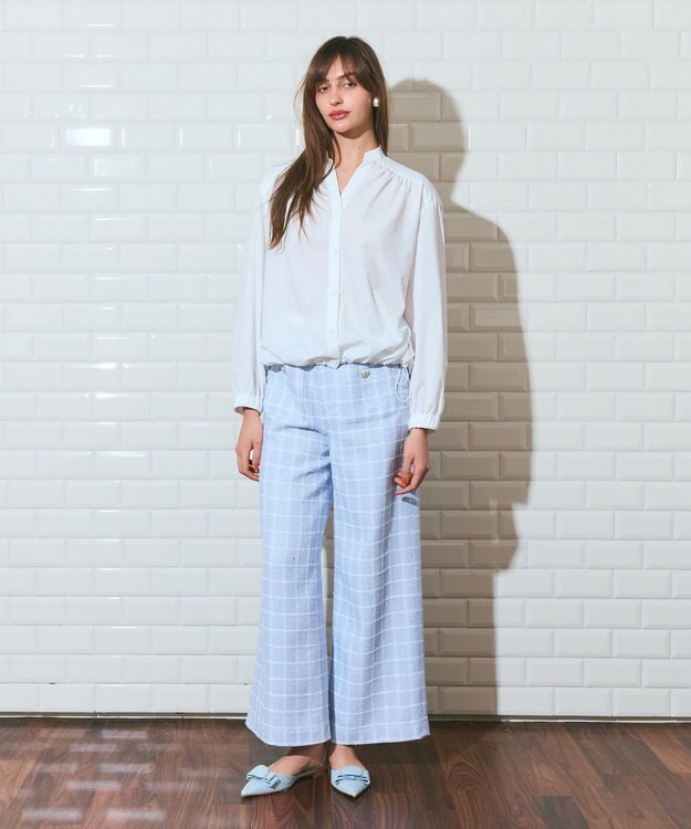 GRACE CONTINENTAL ボウタイシャツブルゾン ホワイト