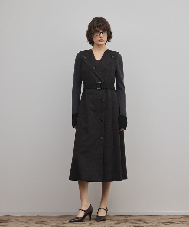 GRACE CONTINENTAL ツイーディジャンパースカート ブラック