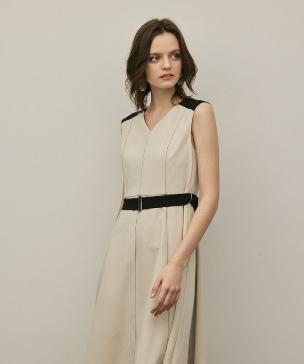 GRACE CONTINENTAL ジャージワンピース ベージュ