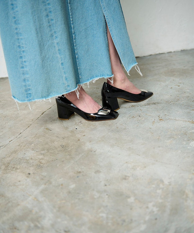 GRACE CONTINENTAL デニムタイトロングスカート サックス