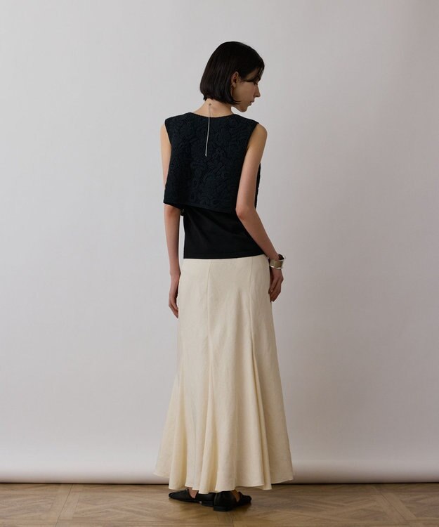 GRACE CONTINENTAL メッシュembジレ ブラック