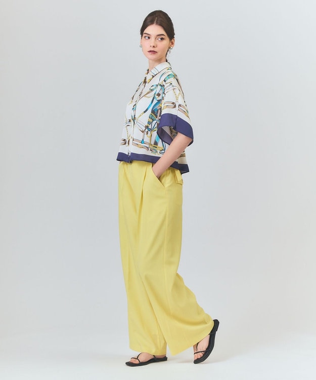 GRACE CONTINENTAL マリンワイドパンツ イエロー