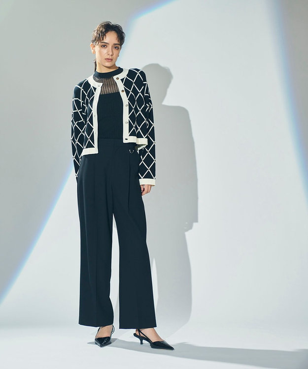 グレースコンチネンタル　メタルチェック　ニットカーディガン　ワンサイズ36 メタルチェックニットカーディガン / GRACE CONTINENTAL | GRACE