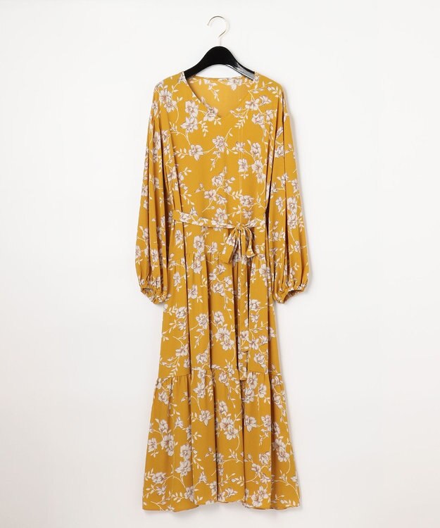 LIFE STYLE WEAR】フラワープリントティアードワンピース