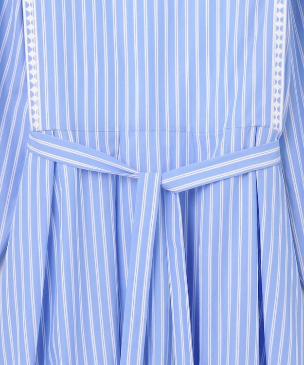 GRACE CONTINENTAL 刺繍シャツワンピース ブルー