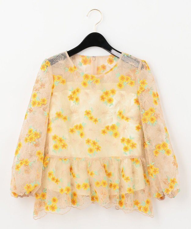チュール刺繍ペプラムトップス チュール刺繍ペプラムトップ / GRACE CONTINENTAL | GRACE