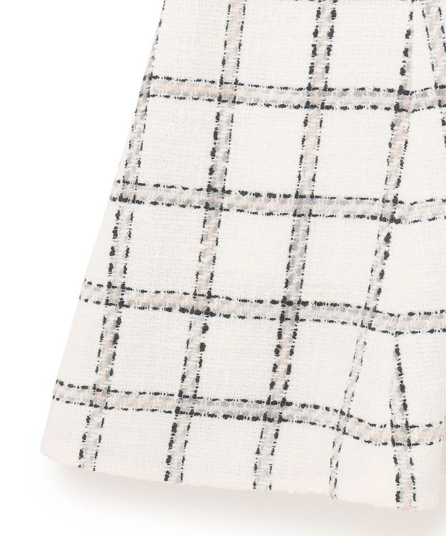 GRACE CONTINENTAL チェックツイードジャンパースカート ホワイト