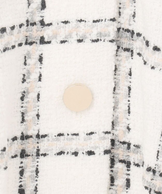 GRACE CONTINENTAL チェックツイードジャンパースカート ホワイト