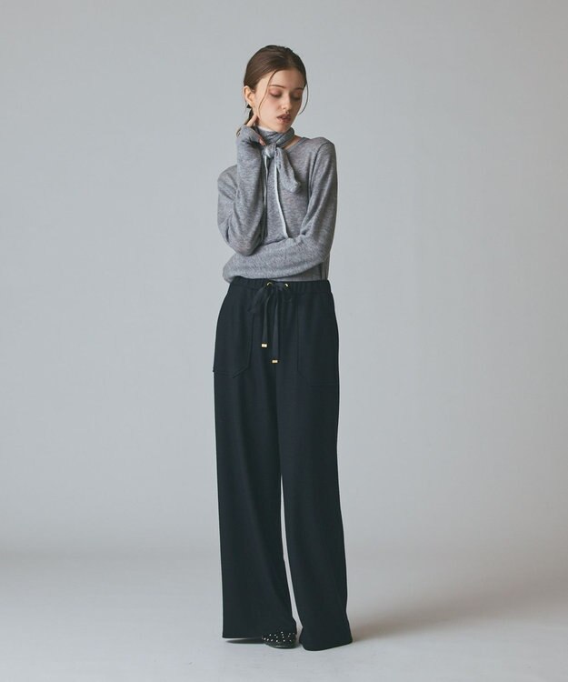 GRACE CONTINENTAL ウールジャージパンツ ブラック