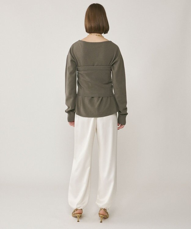 GRACE CONTINENTAL ウールベアニットトップ グレー