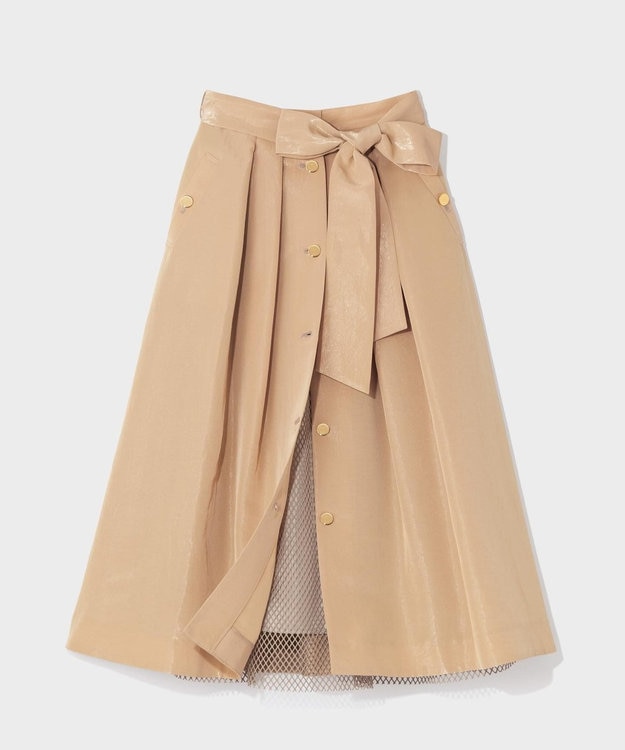 GRACE CONTINENTAL レイヤードタックスカート ベージュ