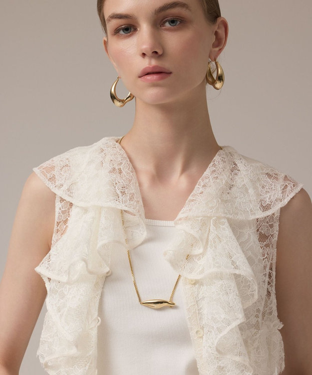 GRACE CONTINENTAL フリルカラーレースワンピース キナリ