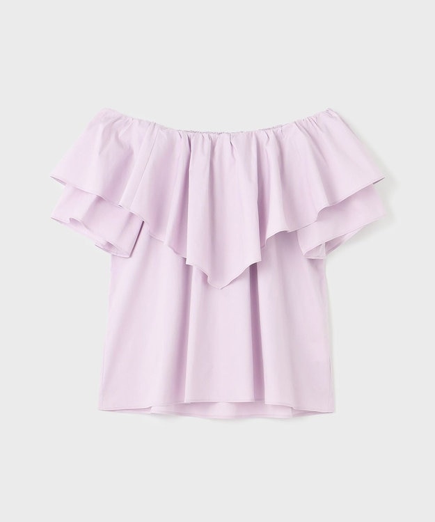 GRACE CONTINENTAL フリルオフショルトップ ラベンダー