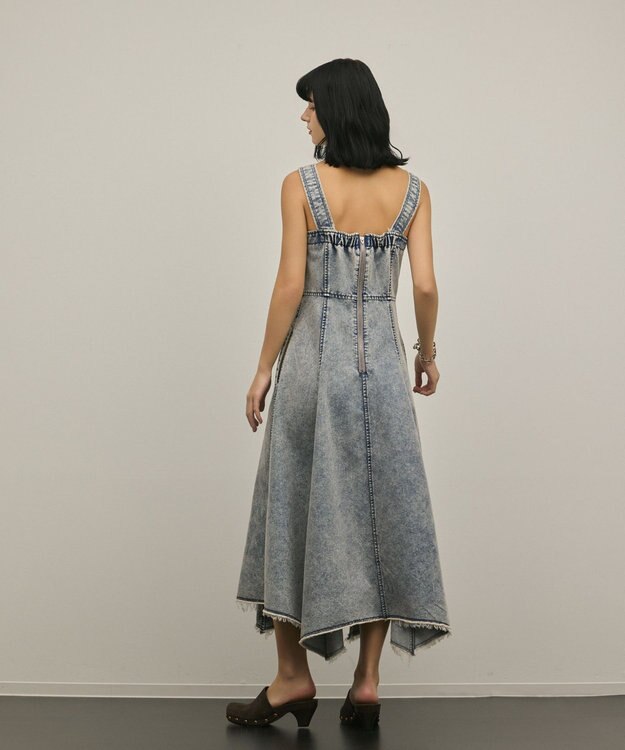 GRACE CONTINENTAL ハンカチーフヘムデニムワンピース ブルー