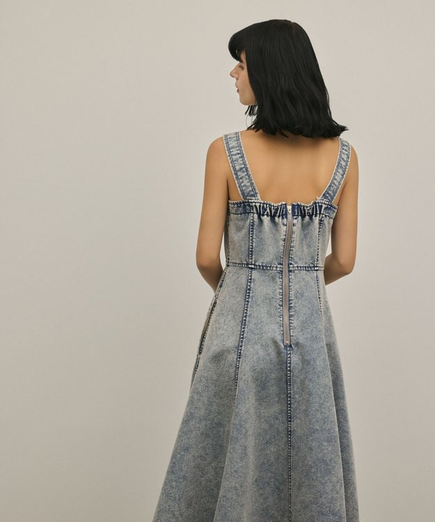 GRACE CONTINENTAL ハンカチーフヘムデニムワンピース ブルー