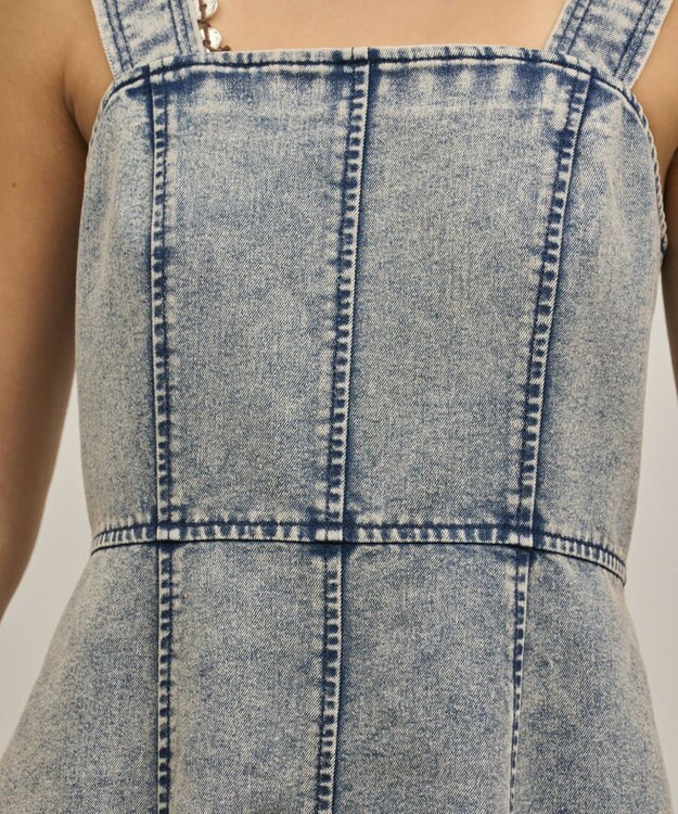 GRACE CONTINENTAL ハンカチーフヘムデニムワンピース ブルー