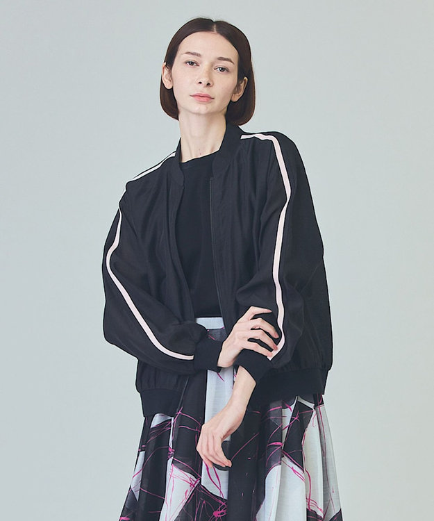 GRACE CONTINENTAL シアーラインブルゾン ブラック