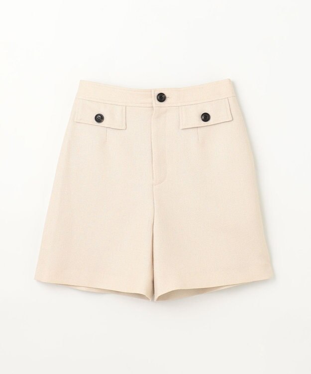 GRACE CONTINENTAL リネンタッチハーフパンツ ベージュ