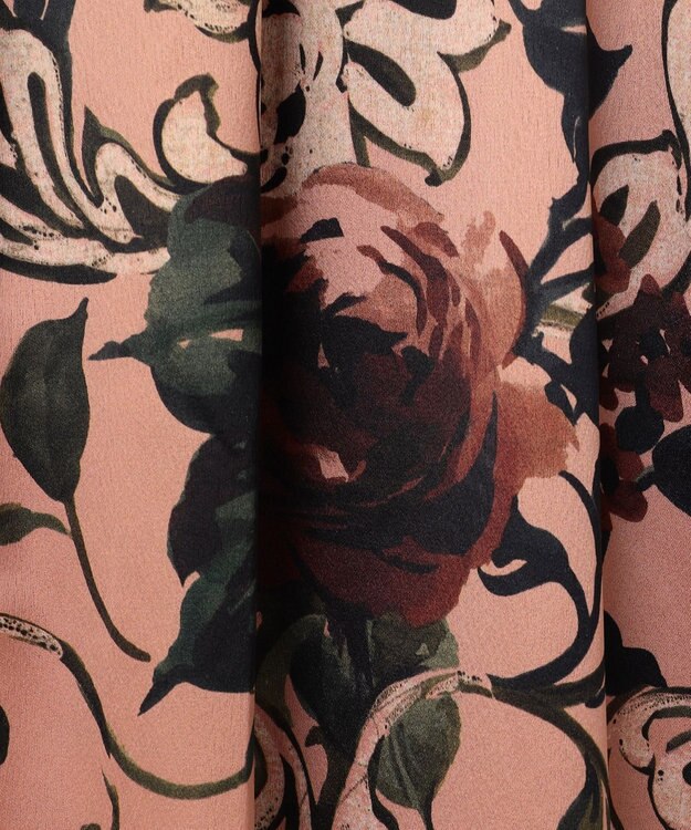 GRACE CONTINENTAL ローズオーナメントプリントワンピース ピンク