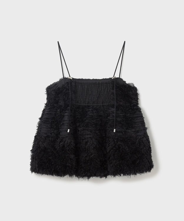 GRACE CONTINENTAL フラワーチュールキャミ ブラック