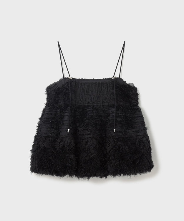 GRACE CONTINENTAL フラワーチュールキャミ ブラック