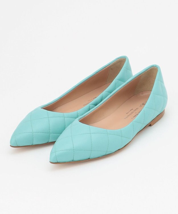 GRACE CONTINENTAL CORSO ROMA 9 キルティングフラット ブルー