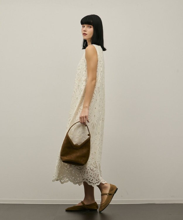 GRACE CONTINENTAL フラワーカットワークワンピース キナリ