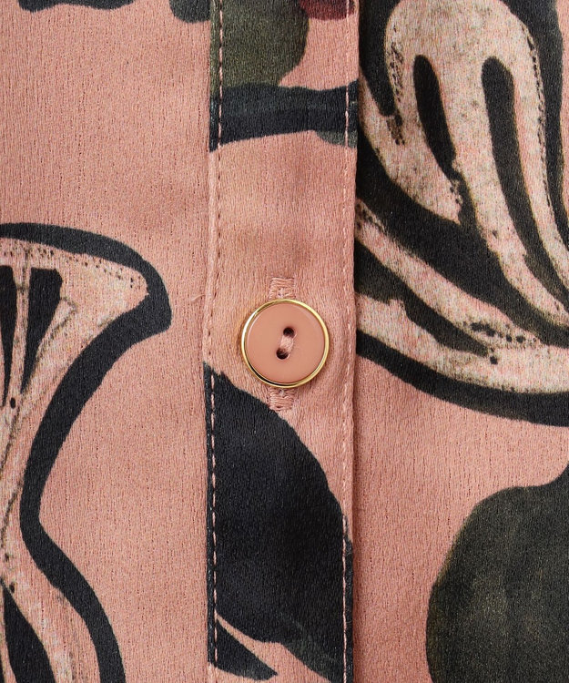 GRACE CONTINENTAL ローズオーナメントプリントワンピース ピンク