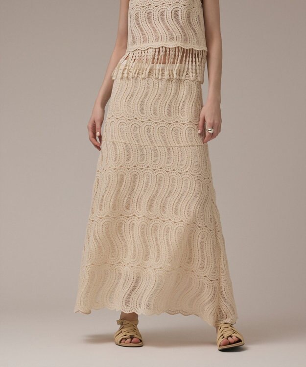 GRACE CONTINENTAL クロシェレーススカート キナリ