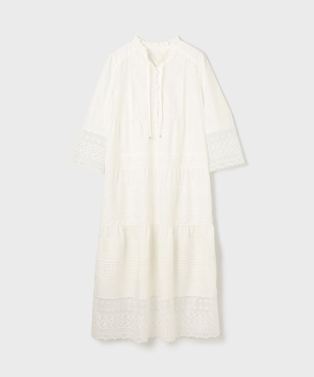 GRACE CONTINENTAL レースコンビワンピース ホワイト