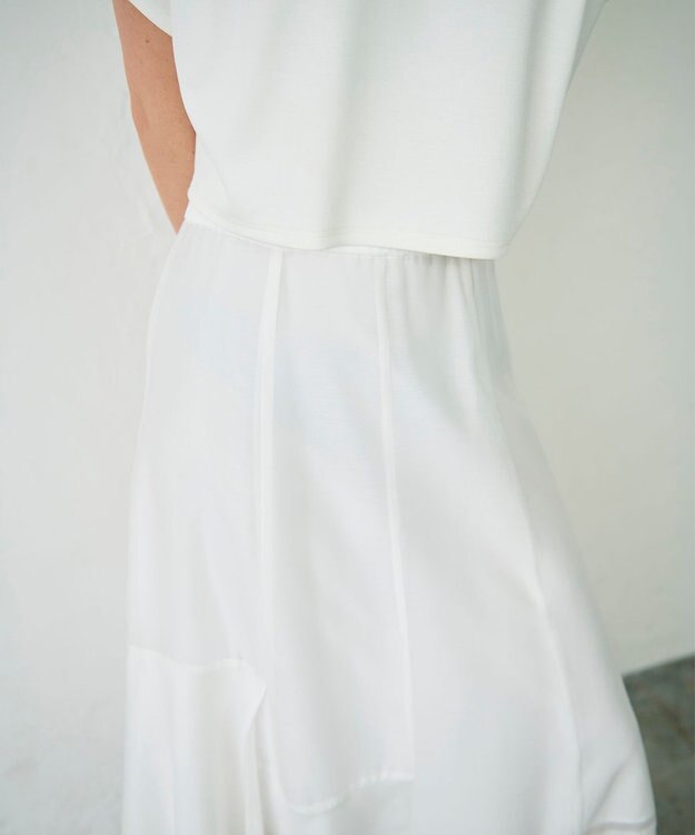 GRACE CONTINENTAL イレギュラーヘムスカート ホワイト