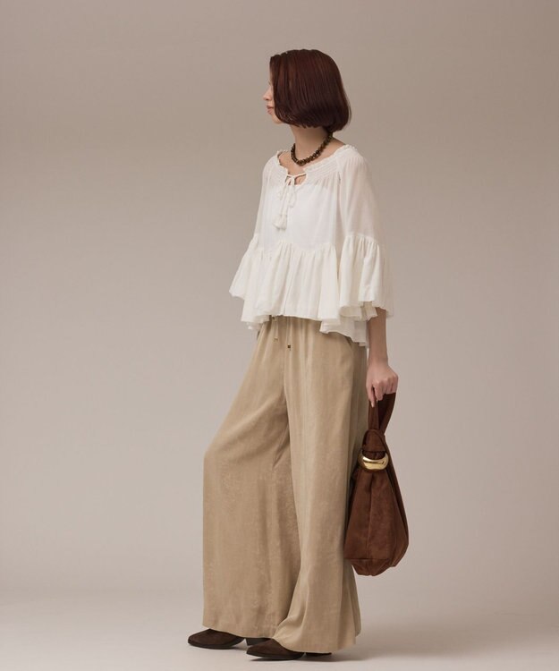 GRACE CONTINENTAL バルーンカフタントップ ホワイト