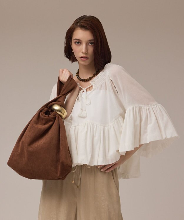 GRACE CONTINENTAL バルーンカフタントップ ホワイト