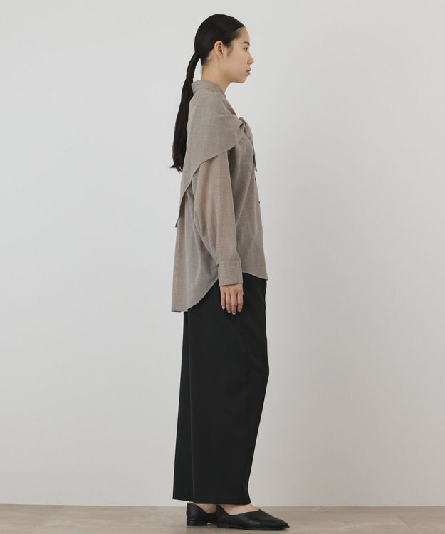 GRACE CONTINENTAL ストール付シャツ ベージュ