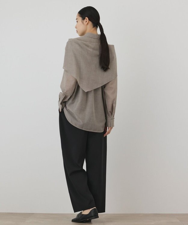 GRACE CONTINENTAL ストール付シャツ ベージュ
