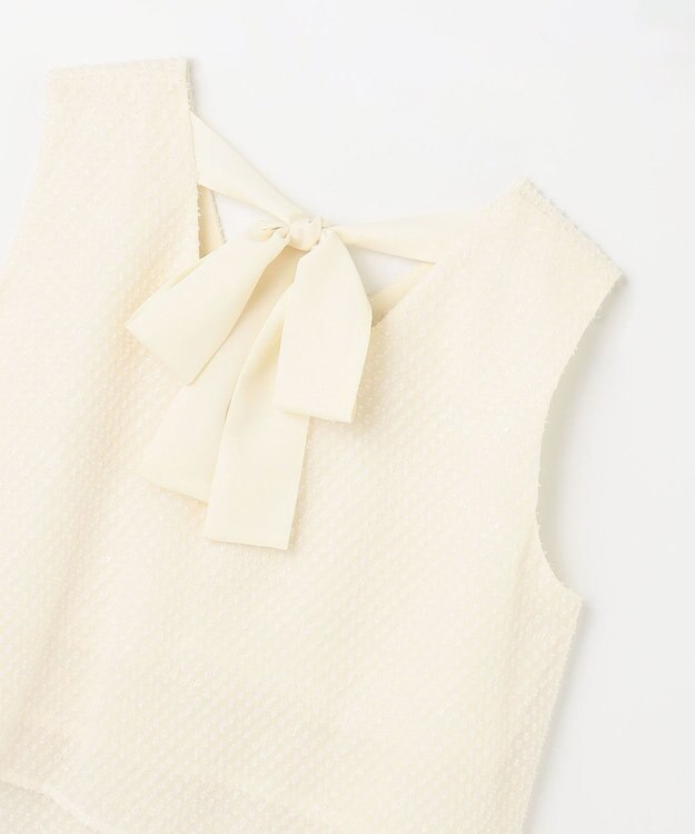 GRACE CONTINENTAL シフォンカットジャガードトップ キナリ