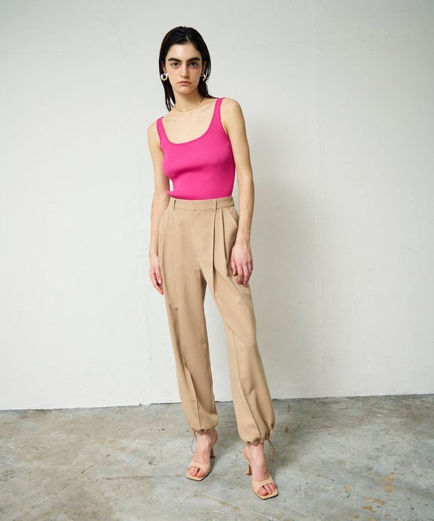 GRACE CONTINENTAL デコルテニットタンク ピンク