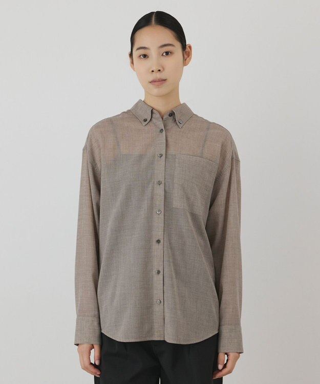 GRACE CONTINENTAL ストール付シャツ ベージュ